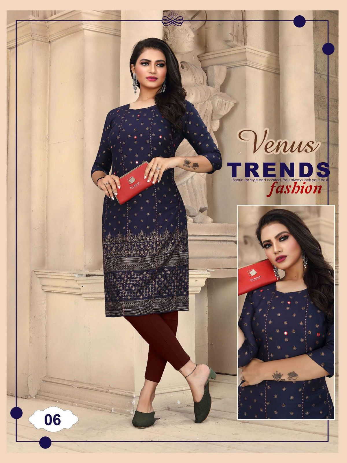 Aagya Venus Ethnic Wear Wholesale Kurti Collection